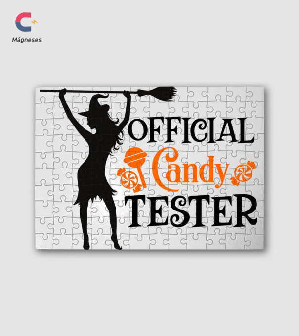 CANDY TESTER minta fehér pólón