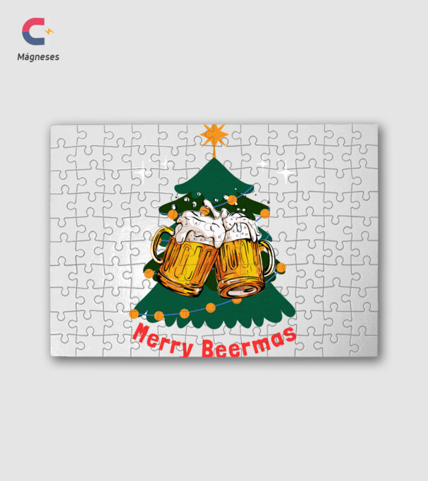 Merry Beermas minta fehér pólón