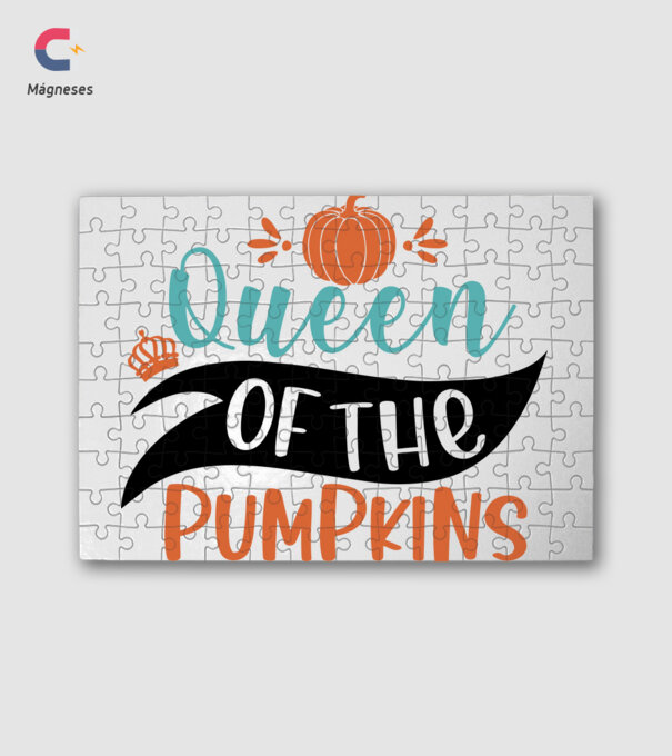 Queen of the pumpkins minta fehér pólón
