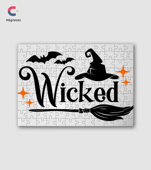 WICKED minta fehér pólón