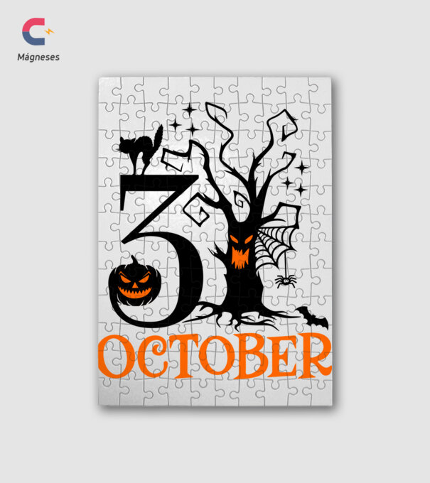 31ST OCTOBER CAT minta fehér pólón
