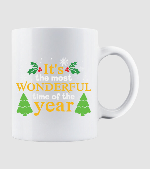 It's most wonderful time minta fehér pólón