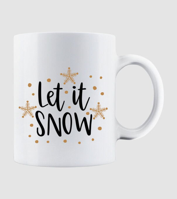 Let it Snow minta fehér pólón