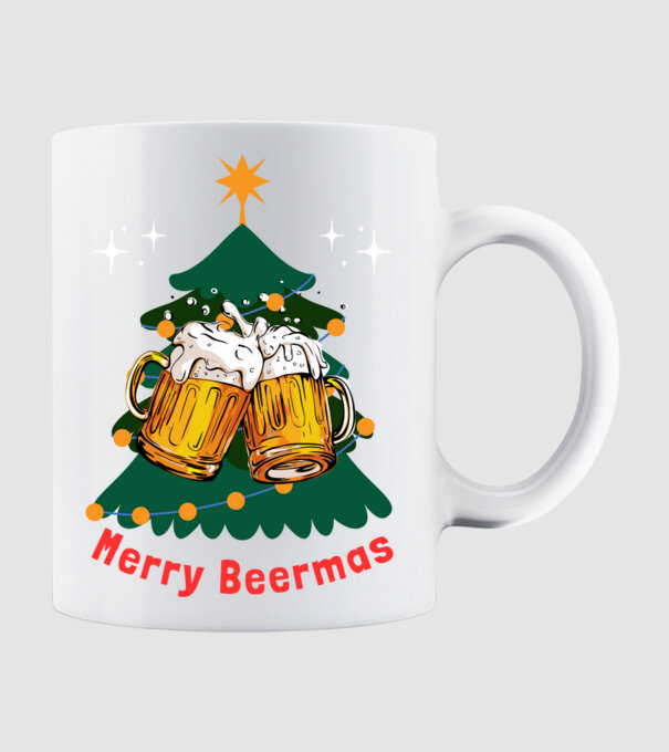 Merry Beermas minta fehér pólón