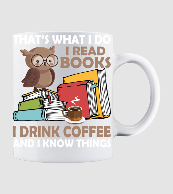 Thats What I Do I Read Books... minta fehér pólón