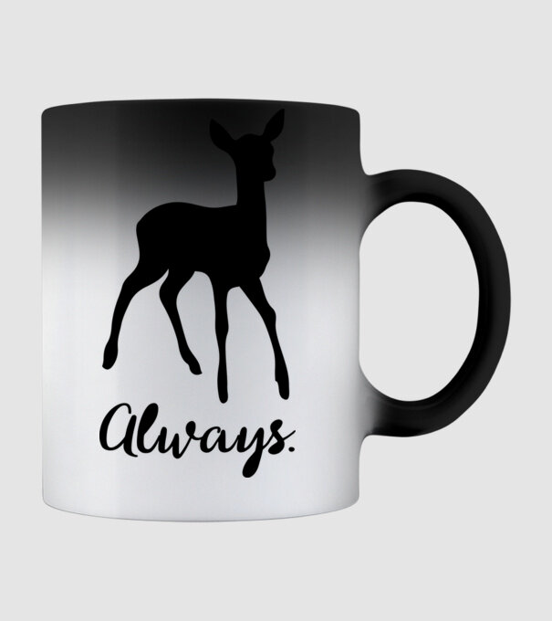 Deer Always minta fekete pólón