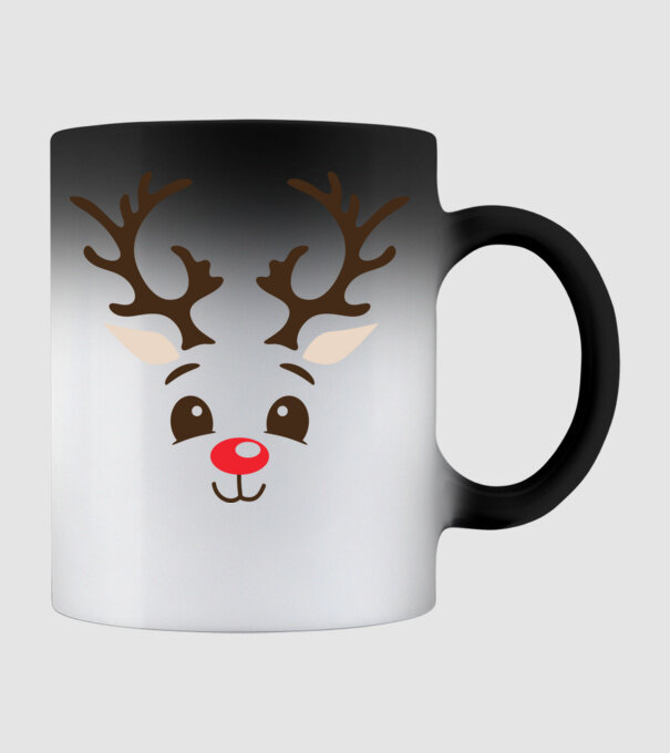 Reindeer minta fekete pólón