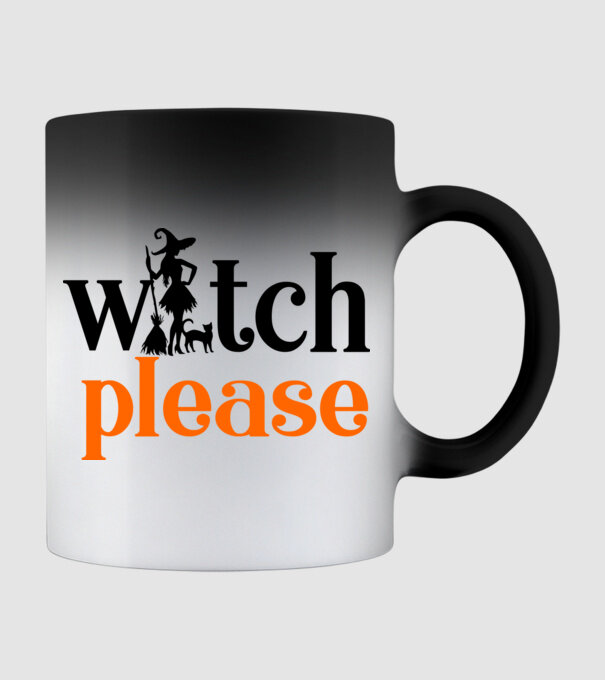WITCH PLEASE minta fekete pólón