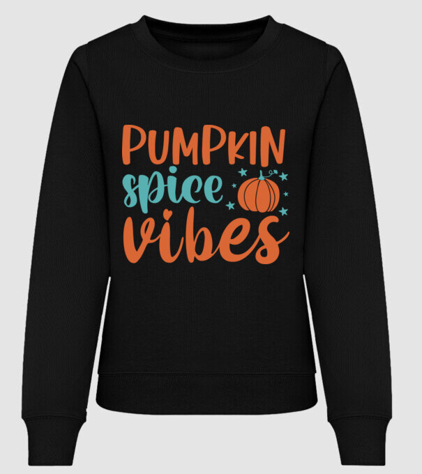 Pumpkin spice vibes minta fekete pólón