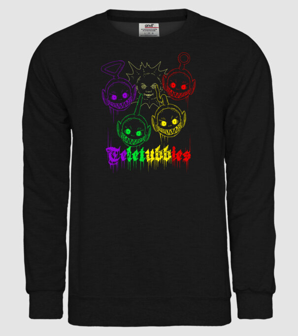 Evil Teletubbies minta fekete pólón