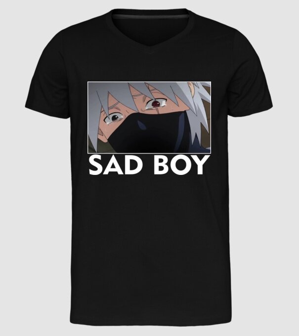 Sad boy Kakashi v2 minta fekete pólón