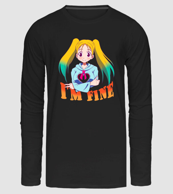 Fine World minta fekete pólón