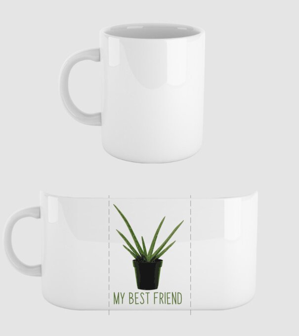 Plant friend minta fehér pólón