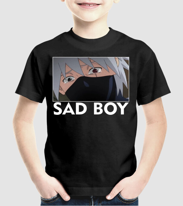Sad boy Kakashi v2 minta fekete pólón