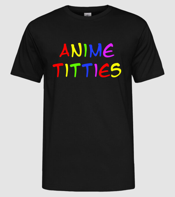 Anime minta fekete pólón
