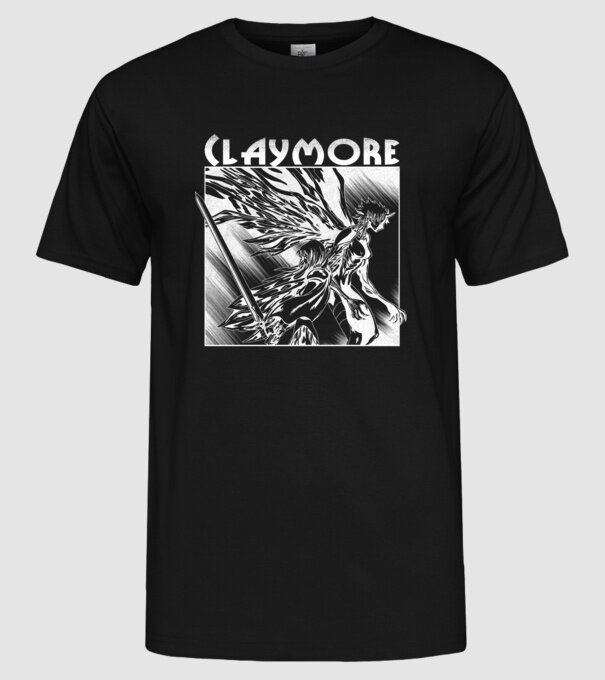 Claymore -Fight 3 minta fekete pólón