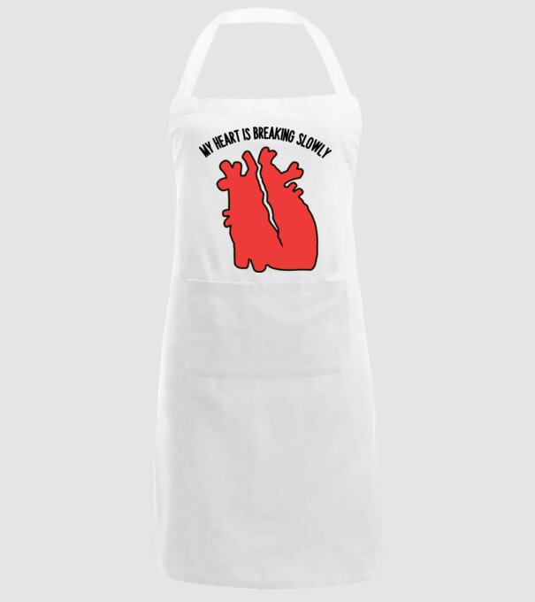 My Heart minta fehér pólón
