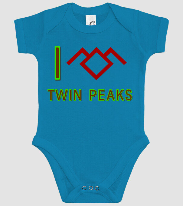 I Love Twin Peaks minta türkiz pólón