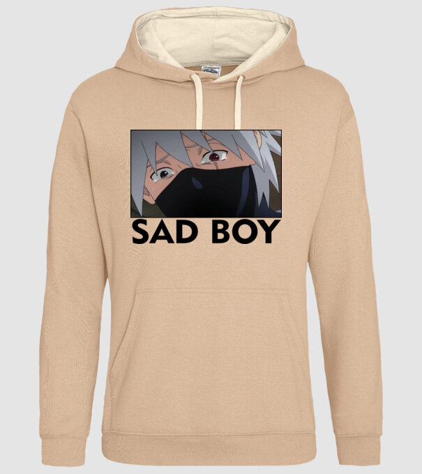 Sad boy Kakashi v1 minta homokszín pólón