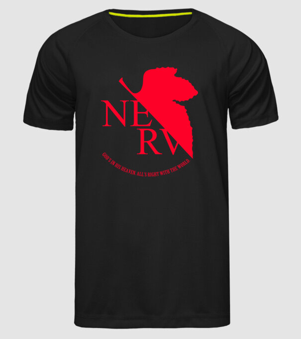 Neon Genesis Evangelion Nerv minta fekete pólón