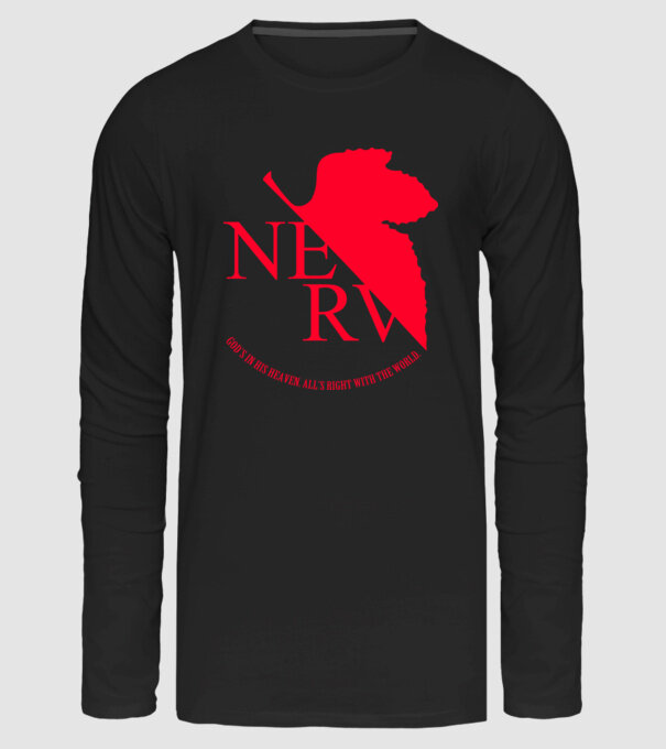 Neon Genesis Evangelion Nerv minta fekete pólón
