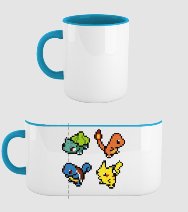 Pokemon minta világoskék pólón