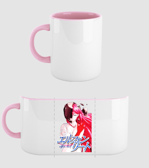 Elfen Lied minta világos rózsaszín pólón