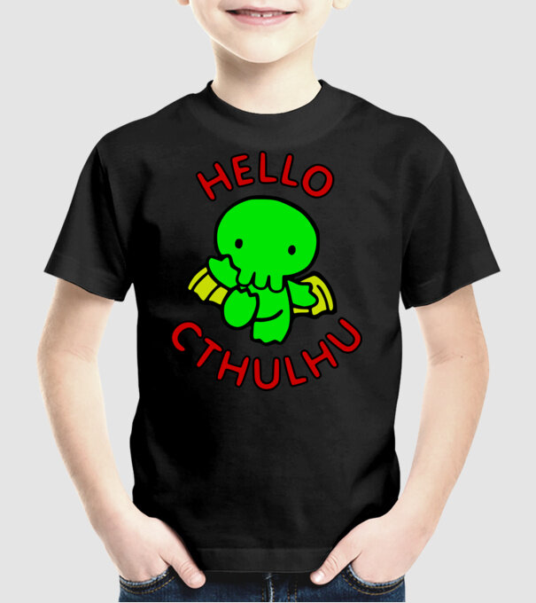 Hello Cthulhu minta fekete pólón