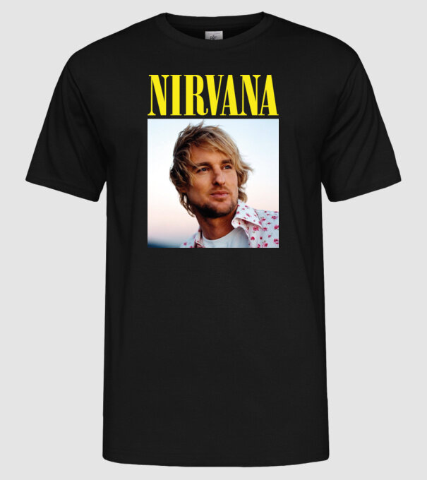 Nirvana minta fekete pólón