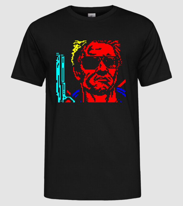 Terminator minta fekete pólón