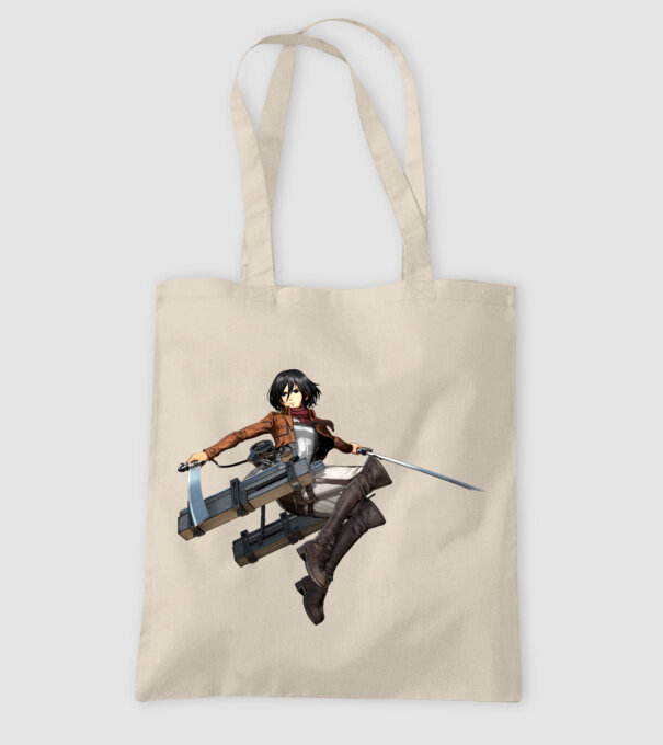 Attack On Titan Mikasa minta homokszín pólón