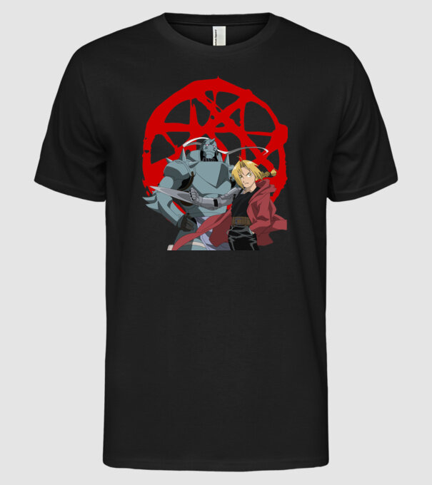 Fullmetal Alchemist minta fekete pólón
