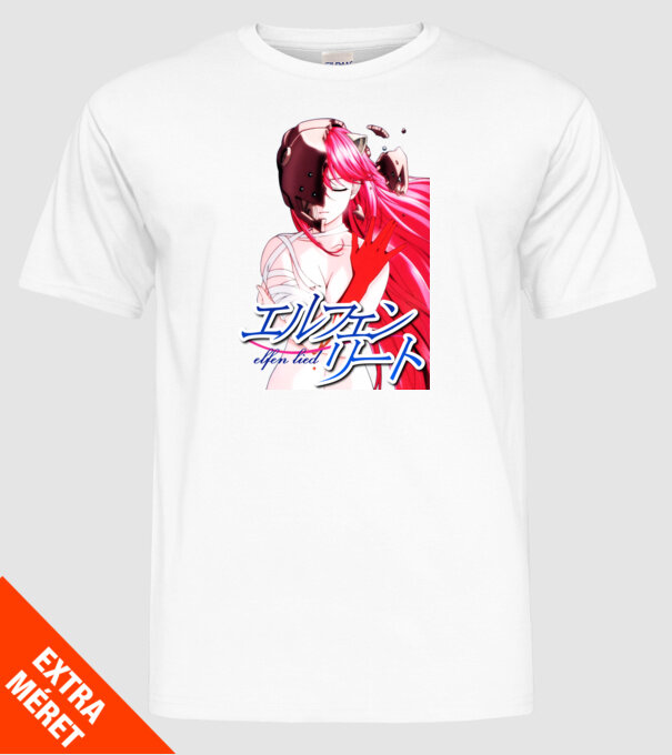 Elfen Lied minta fehér pólón