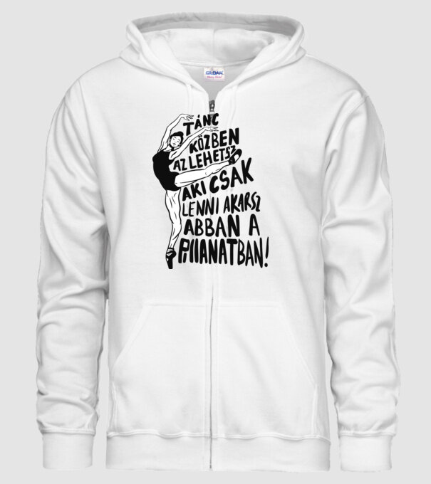 Tánc közben minta fehér pólón