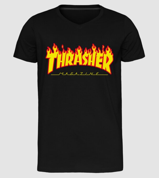 Thrasher minta fekete pólón