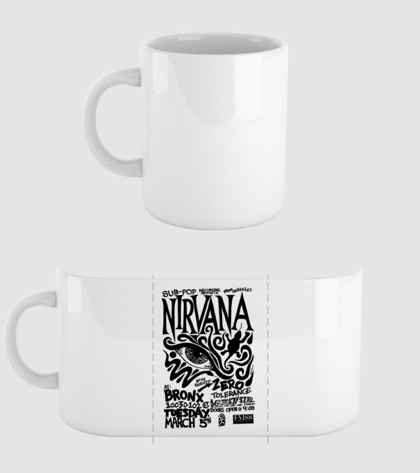 Nirvana Bronx poster minta fehér pólón