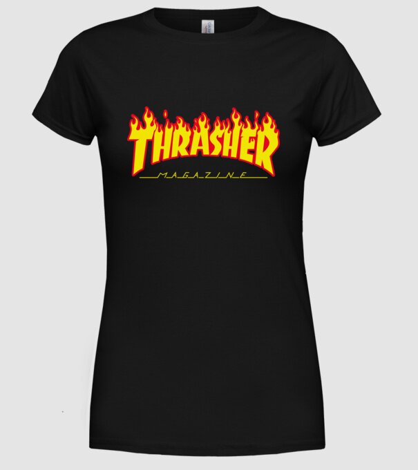 Thrasher minta fekete pólón