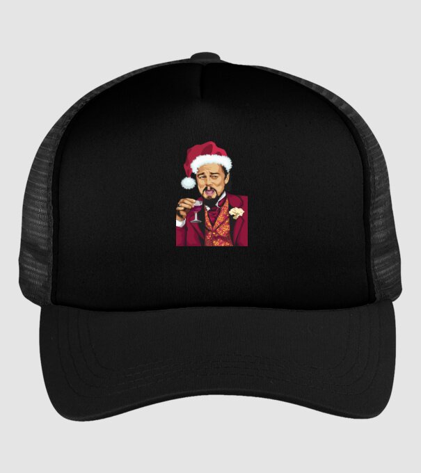 DiCaprio xmass minta fekete pólón