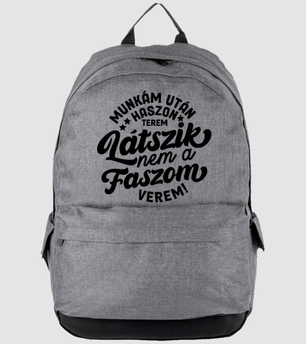Munkám után haszon látszik minta szürke pólón