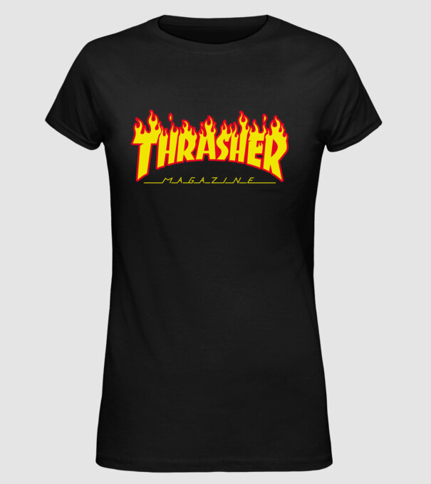 Thrasher minta fekete pólón