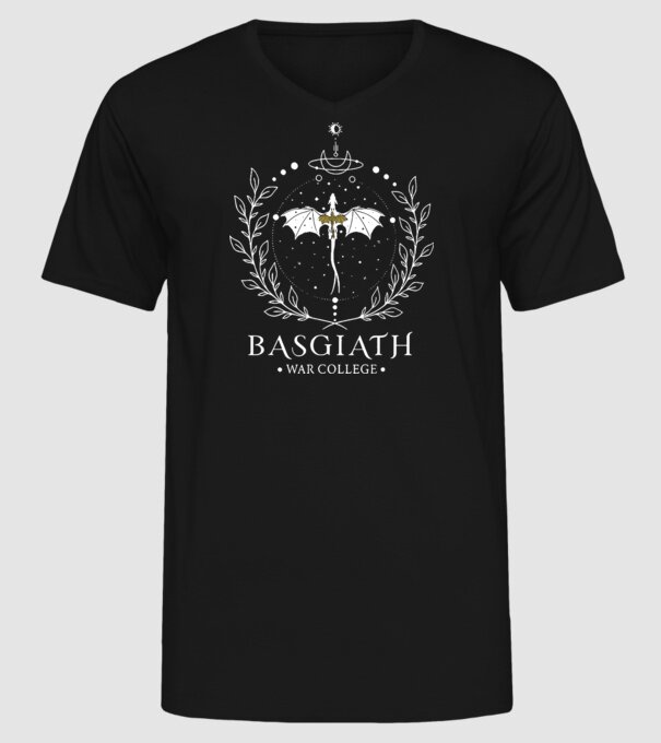 Basgiath Fourth Wing Negyedik szárny minta fekete pólón