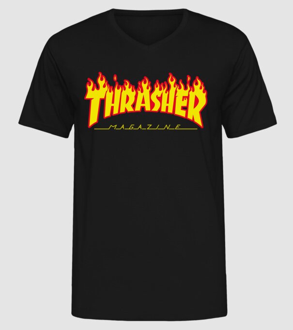 Thrasher minta fekete pólón
