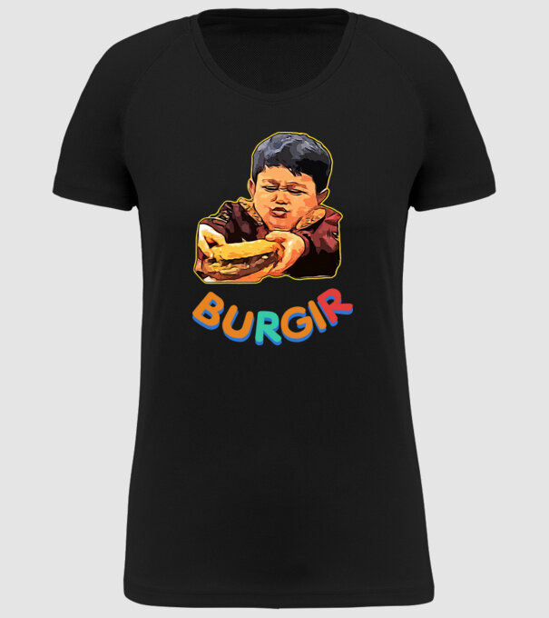 Burgir minta fekete pólón
