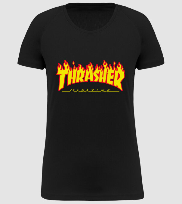 Thrasher minta fekete pólón