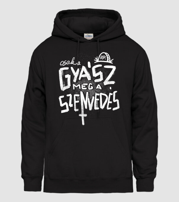 Gyász meg a szenvedés minta fekete pólón