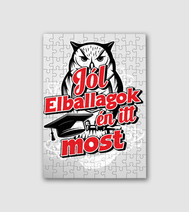 Jól elballagok én itt most minta fehér pólón