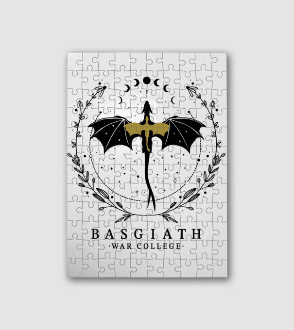 Basgiath Fourth Wing Negyedik szárny minta fehér pólón