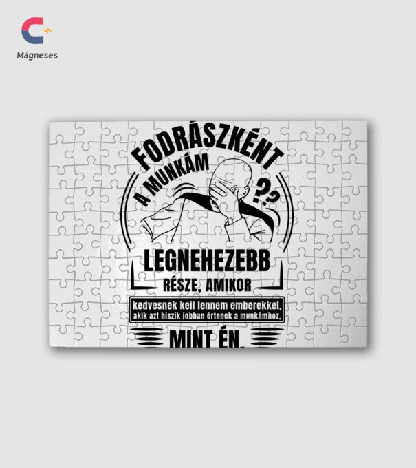 A munkám legnezebb része Fodrász minta fehér pólón