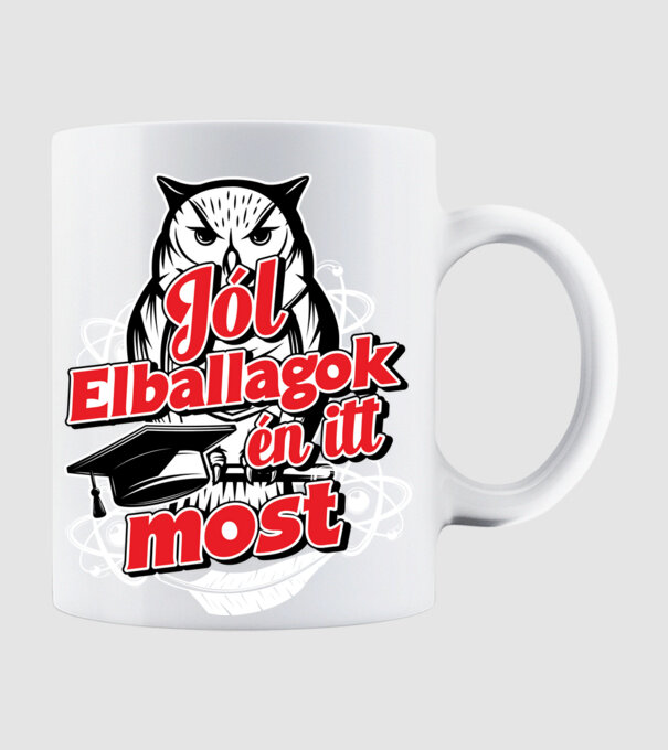 Jól elballagok én itt most minta fehér pólón