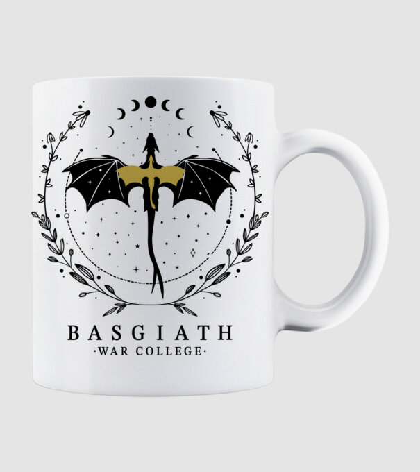 Basgiath Fourth Wing Negyedik szárny minta fehér pólón